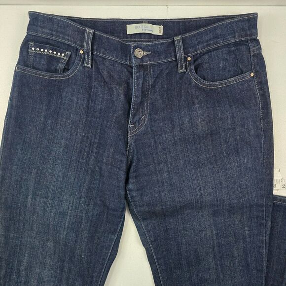 Levi's 515 boot cut jeans blue denim 10 womens dark wash 4634 - Picture 2 of 12